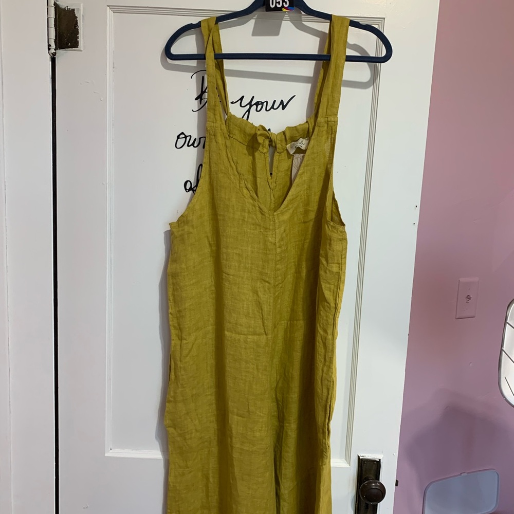 Puro Lino mustard yellow jumpsuit